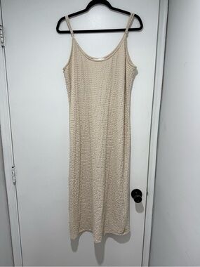 H&M Off White Waffle Dress